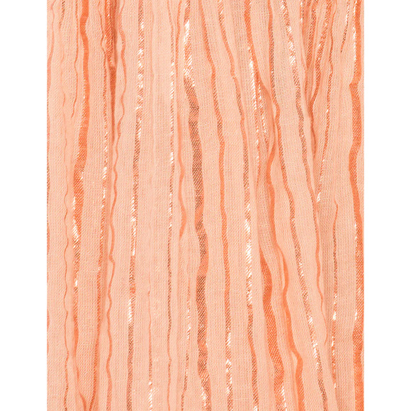Ulla Johnson S Samara Cotton Low Back Tent Midi Dress Metallic Stripe Peach Pink - Picture 5 of 10